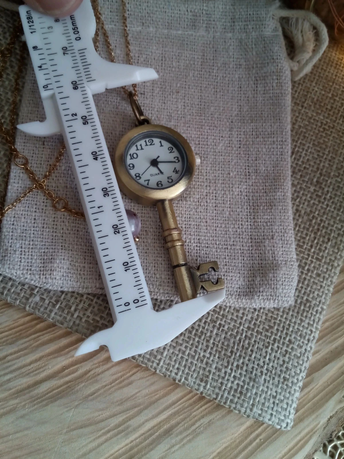 Collar colgante con reloj llave – photo 4